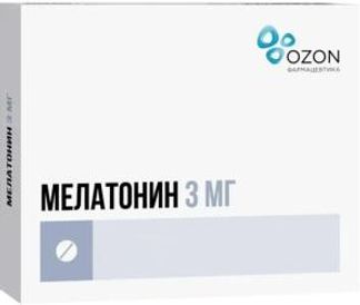 МЕЛАТОНИН 3мг 60 шт. таблетки покрытые пленочной оболочкой Озон ООО