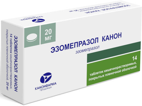 

ЭЗОМЕПРАЗОЛ КАНОН таблетки 40 мг 14 шт.